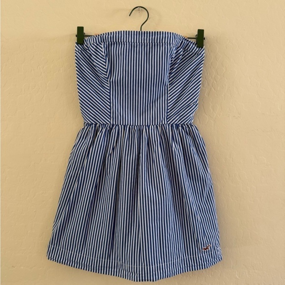 Hollister Blue and White Striped Dress